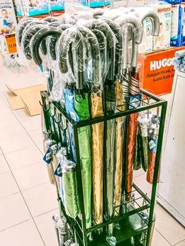 Many umbrellas Stock Photos