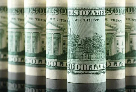 Many US dollars Stock Photos