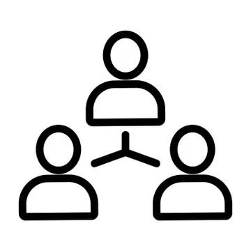Many users icon vector. Isolated contour symbol illustration Illustrazione stock