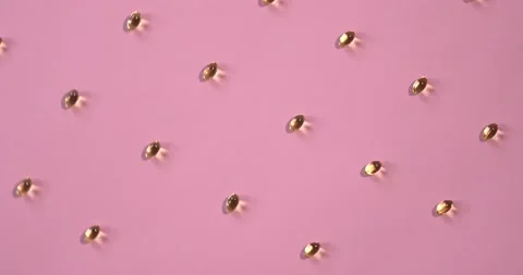 Many Vitamin Pills Spinning Stock Footage