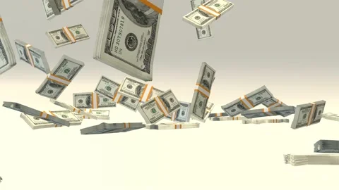 Luxury Items - Stack Money Falling - Free Transparent PNG Download