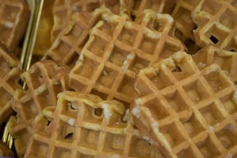 Many waffles Stock Photos