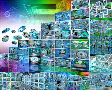 Many wall Ilustração Stock