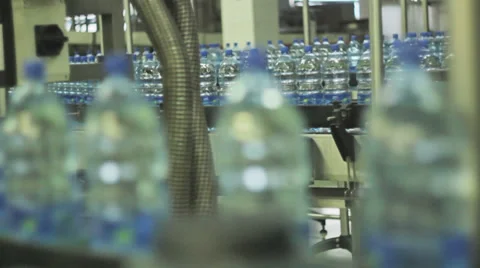 Many water bottles Vídeo Stock 35454785