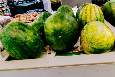 Many watermelons Stock Photos