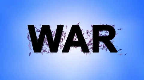Many weapons form the word WAR Video stock 56563711
