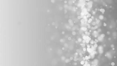 Many white bokeh particles in space, computer generated abstract background, 3d Illustrazione stock