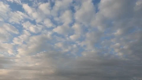 Many white cloud floating in the mackerel sky Stock Footage 167538647