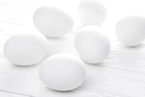Many white eggs Stock Photos