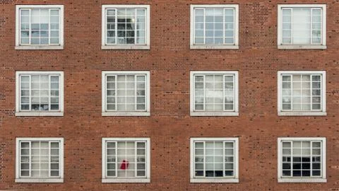 Many Windows on residential building Stock Photos