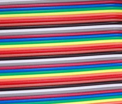 Many wire ribbon cable Stock Photos