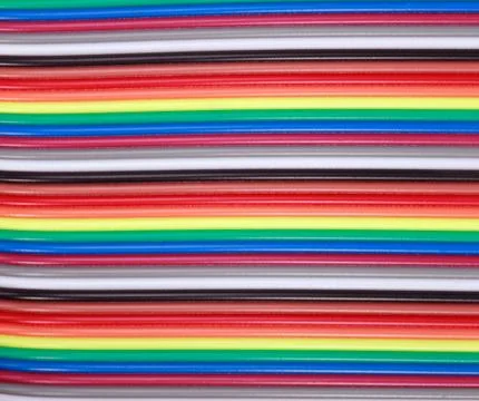 Many wire ribbon cable 스톡 사진