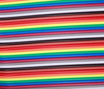 Many wire ribbon cable Stock Photos