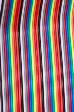 Many wire ribbon cable Stock Photos