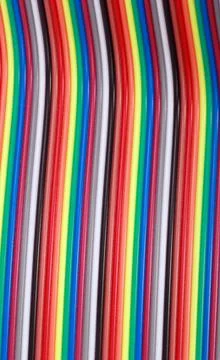 Many wire ribbon cable Stockfoto's