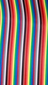 Many wire ribbon cable Foto stock