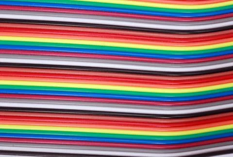 Many wire ribbon cable Foto stock