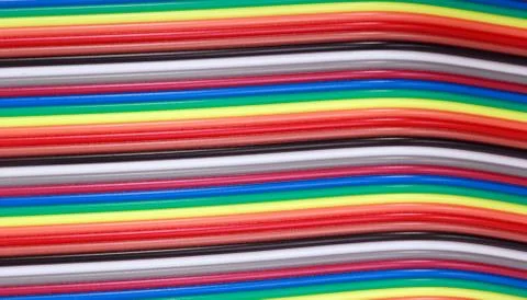 Many wire ribbon cable Foto stock