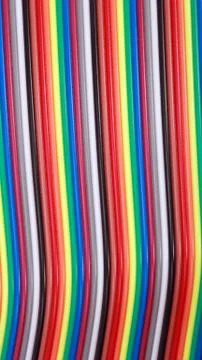 Many wire ribbon cable Stockfoto's