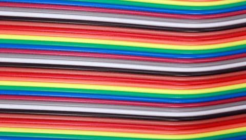 Many wire ribbon cable Stock Photos
