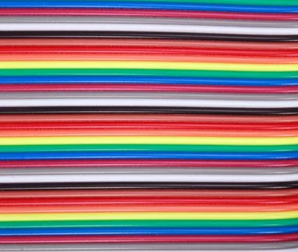Many wire ribbon cable Stockfoto's