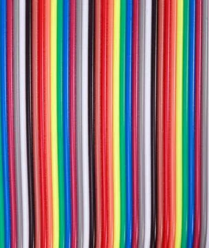 Many wire ribbon cable Foto stock