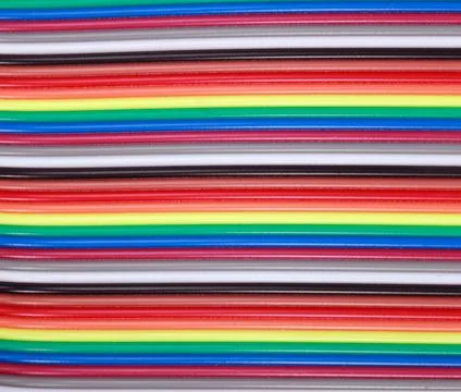 Many wire ribbon cable Stock Photos