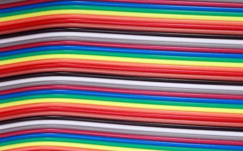 Many wire ribbon cable Stock Photos