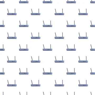 Many wireless internet routers creating seamless pattern Stock Illustration