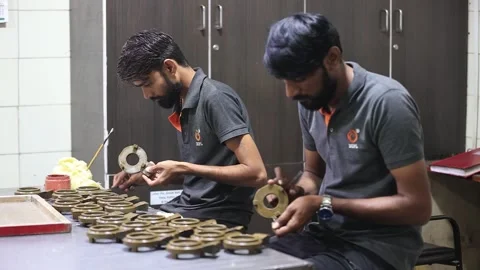 Many works are applying grace on the part of casting, industrial safety first Stock Footage 297744359