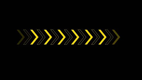 Many yellow arrows moving cyclically to the right Видео 237098438