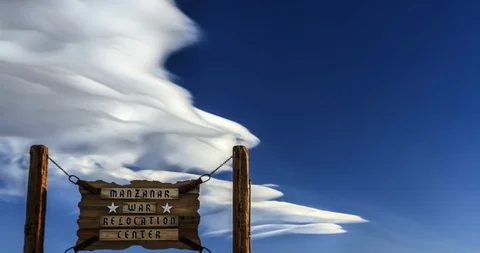 Manzanar Sign Stock Footage 89422068