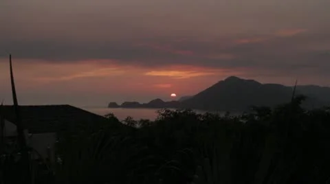 Manzanillo Mexico Sunset Stock Footage 22251220