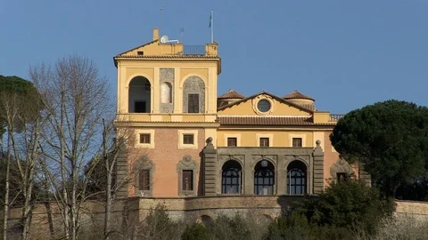 Manzoni Villa in Rome by architect Armando Brasini Stock Footage
