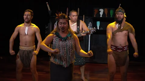 Maori Haka Group Performance, Aug 19, 2018 Auckland Stock Footage 320154740