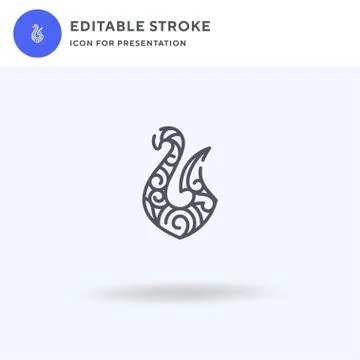 Maori icon vector, filled flat sign, solid pictogram isolated on white, logo 스톡 일러스트