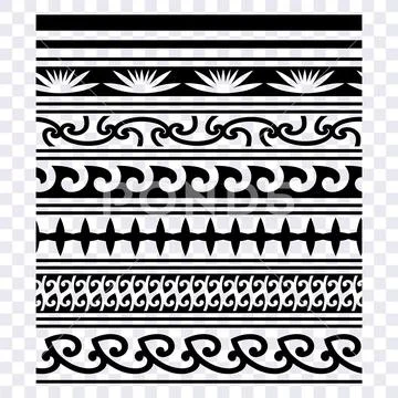 Maori pattern tribal vector, Polynesian Tribal Tattoo Band. Stock Illustration