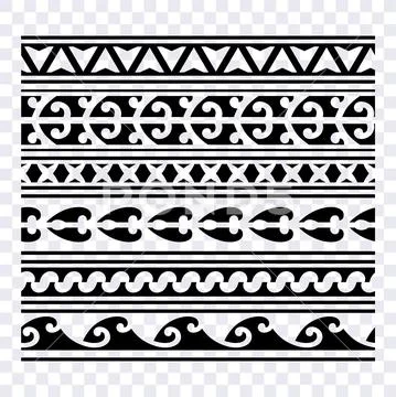 Maori pattern tribal vector, Polynesian Tribal Tattoo Band. Stock Illustration