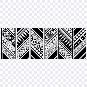 Maori pattern tribal vector, Polynesian Tribal Tattoo Band. Stock Illustration