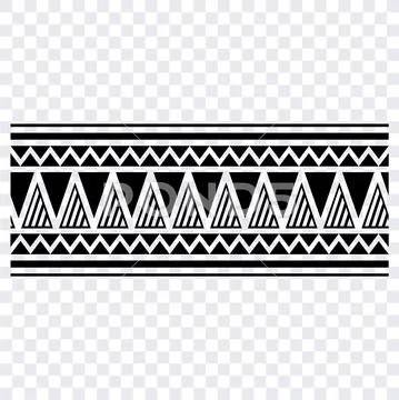 Maori pattern tribal vector, Polynesian Tribal Tattoo Band. Stock Illustration