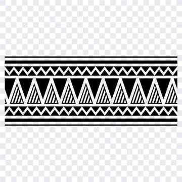 Maori pattern tribal vector, Polynesian Tribal Tattoo Band. Illustrazione stock