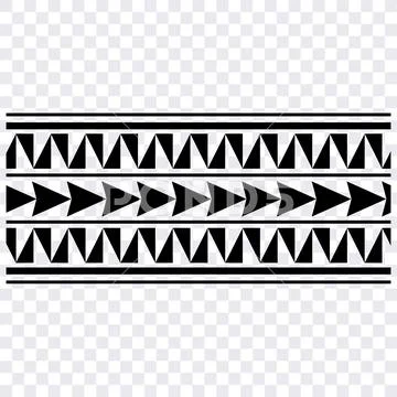 Maori pattern tribal vector, Polynesian Tribal Tattoo Band. Stock Illustration