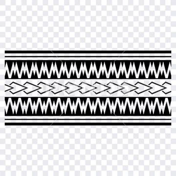 Maori pattern tribal vector, Polynesian Tribal Tattoo Band. Stock Illustration