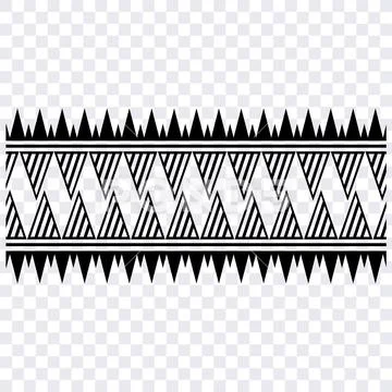 Maori pattern tribal vector, Polynesian Tribal Tattoo Band. Stock Illustration