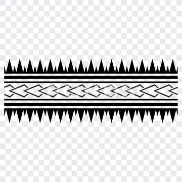 Maori pattern tribal vector, Polynesian Tribal Tattoo Band. Stock Illustration