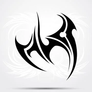 Maori styled tattoo pattern fits for a shoulder or an ankle. Illustrazione stock