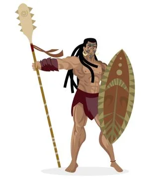 Maori wild warrior Stock-Illustration