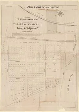 Map of 163 sections or villa sites and a plot of 4 1/3 acres of ground wit... Fotos de archivo
