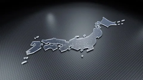 Map 2020 Japan All Gray 스톡 동영상 142146595