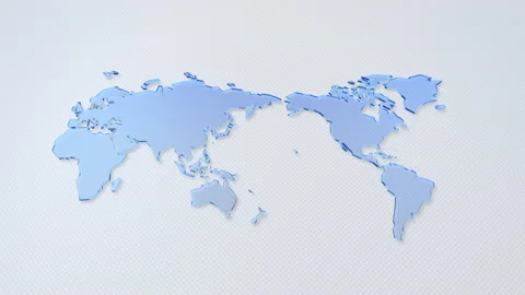 Map 2020 World B All White Vídeos de archivo 142175010